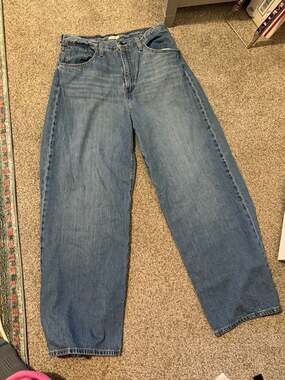 Levi's Cinch Baggy High Rise Wide Leg Jeans Size 31